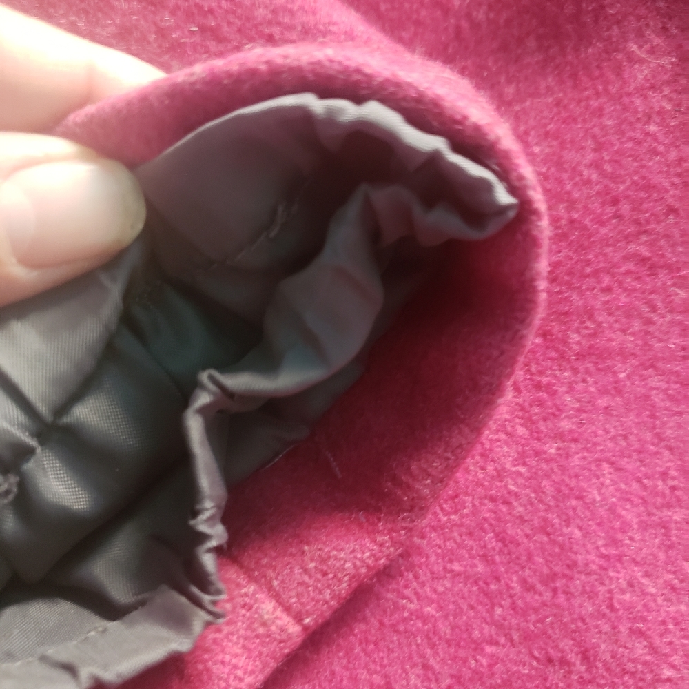 GAP Raspberry Hooded Pea Coat - Picture 3 of 6